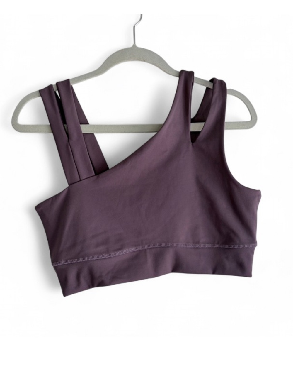La Kottee Mauve Purple Asymmetrical Strap Sports Bra Size L